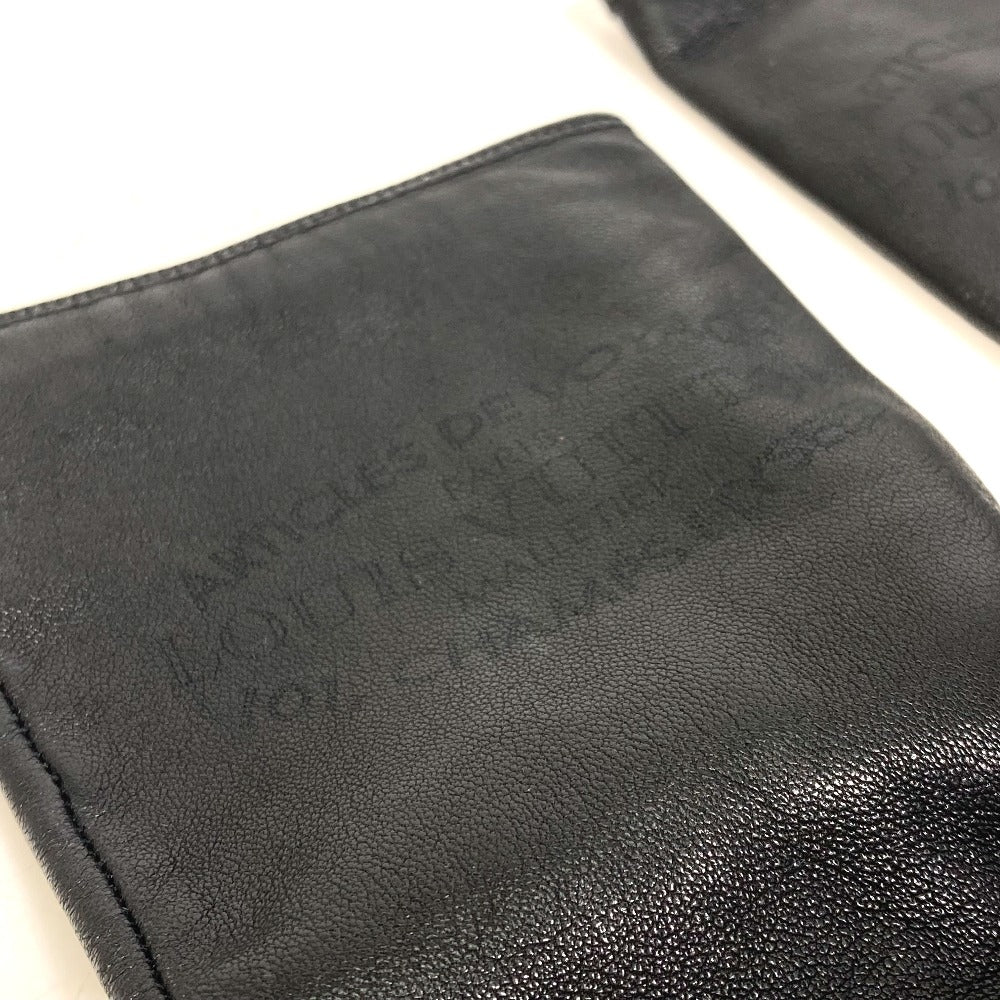 LOUIS VUITTON M75555 Apparel Logo Gloves Leather Women's Black