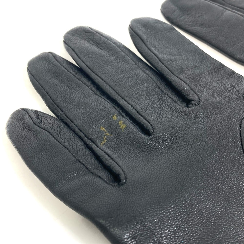 LOUIS VUITTON M75555 Apparel Logo Gloves Leather Women's Black