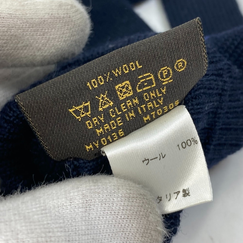 LOUIS VUITTON M70305 Gon Triple V Wool Gloves, Men's, Navy