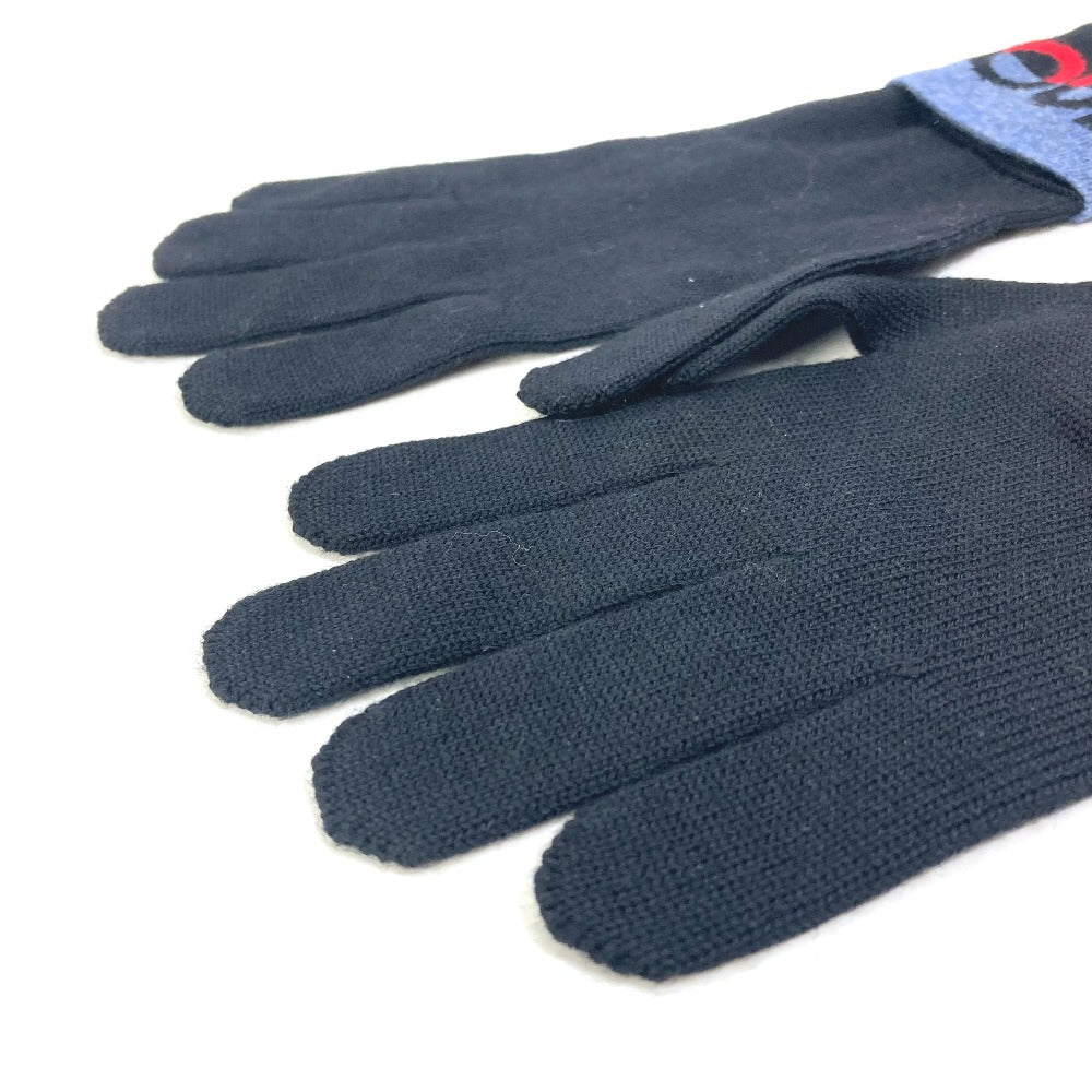 LOUIS VUITTON M71248 Gon LV Horizon Wool Gloves, Men's, Black