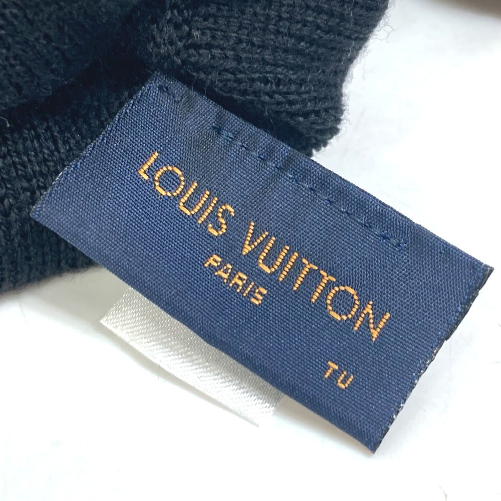 LOUIS VUITTON M71248 Gon LV Horizon Wool Gloves, Men's, Black