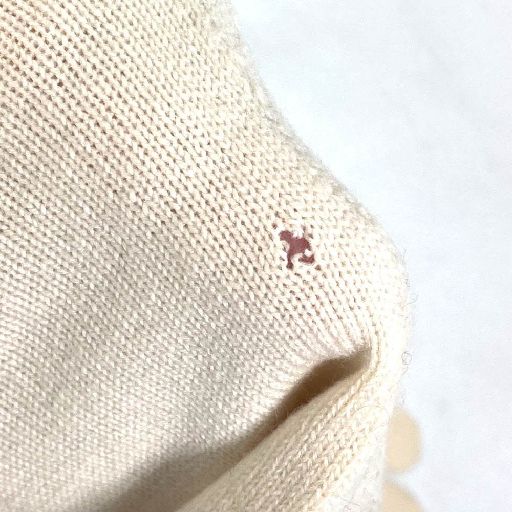 LOUIS VUITTON ロゴ ゴンポリアナ ラメ LV 手袋 ロング グローブ カシミヤ レディース アイボリー系