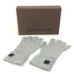 LOUIS VUITTON M72679 Damier Leather Patch Gon Helsinki Gloves, Men's Gray Cashmere Gloves