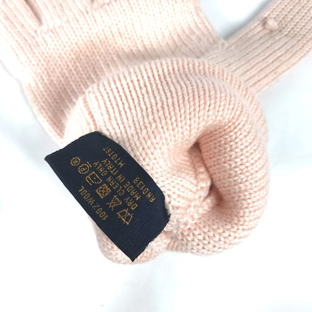 LOUIS VUITTON M70767 Two-tone Gon Morning Lamb Monogram Wool Fingerless Mittens, 2-Way, Women's, Pink