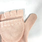 LOUIS VUITTON M70767 Two-tone Gon Morning Lamb Monogram Wool Fingerless Mittens, 2-Way, Women's, Pink