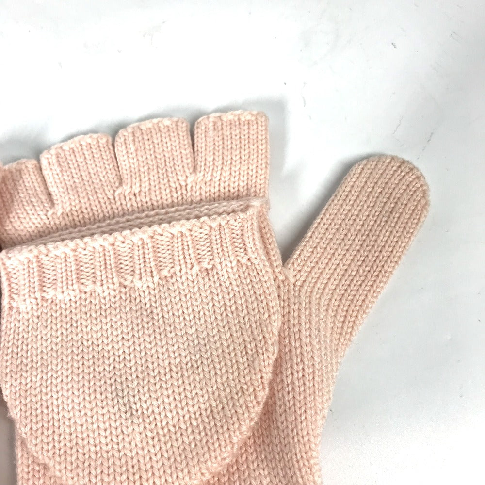 LOUIS VUITTON M70767 Two-tone Gon Morning Lamb Monogram Wool Fingerless Mittens, 2-Way, Women's, Pink