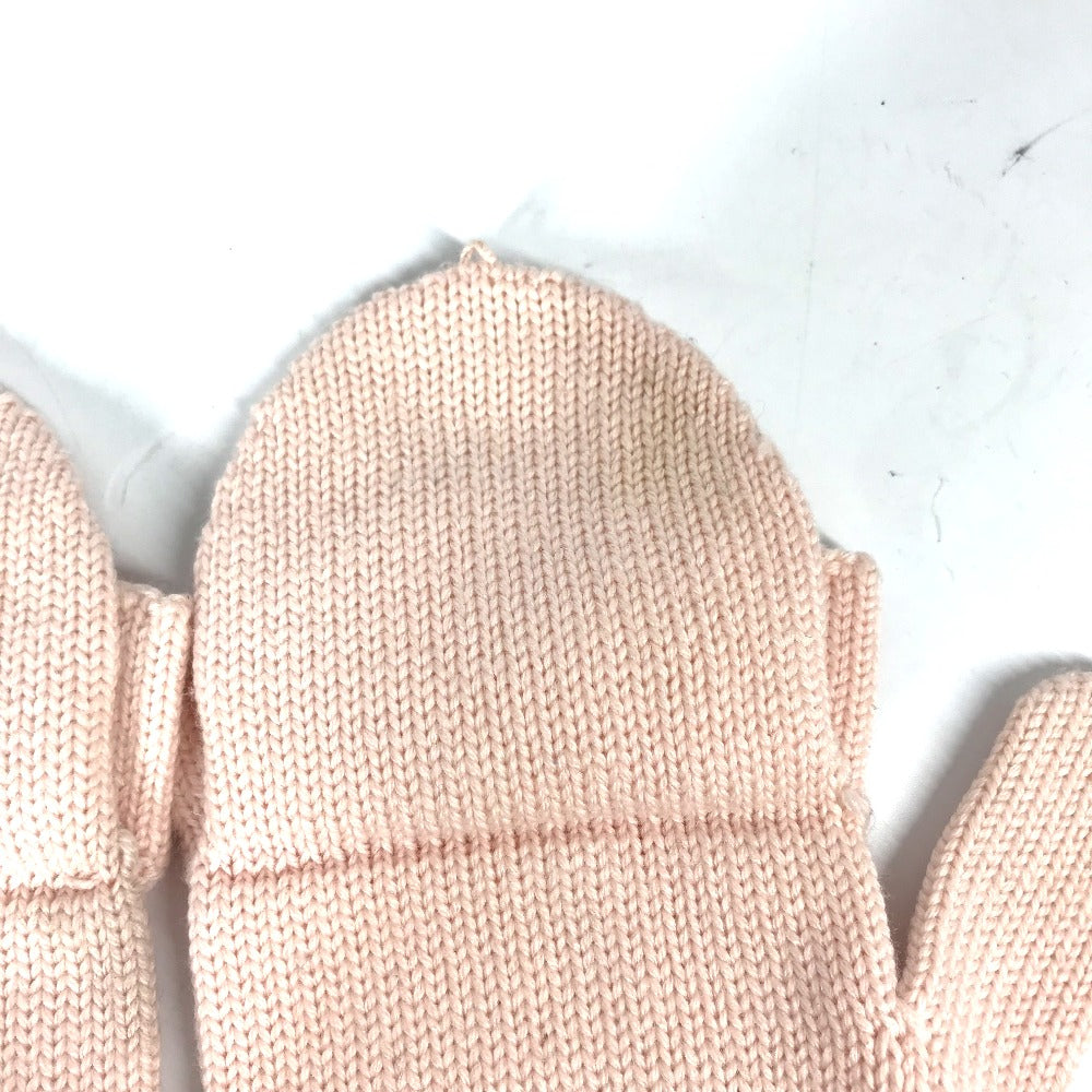 LOUIS VUITTON M70767 Two-tone Gon Morning Lamb Monogram Wool Fingerless Mittens, 2-Way, Women's, Pink