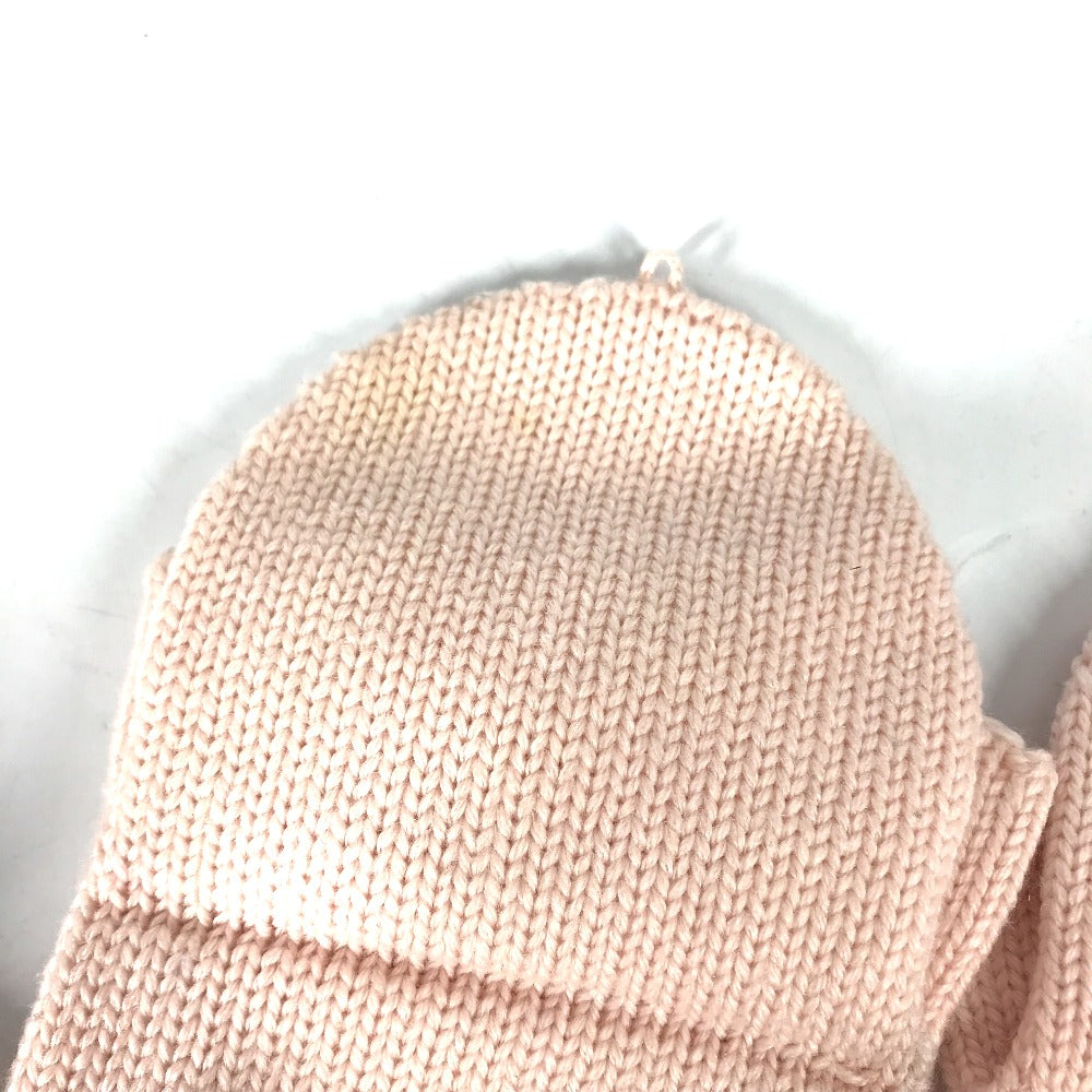 LOUIS VUITTON M70767 Two-tone Gon Morning Lamb Monogram Wool Fingerless Mittens, 2-Way, Women's, Pink