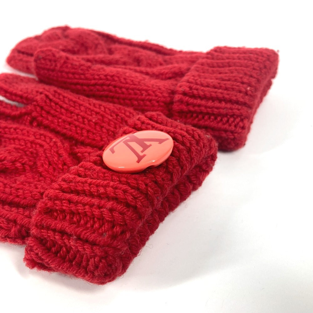 LOUIS VUITTON Morphle Constance Gloves Mittens with Tin Badge