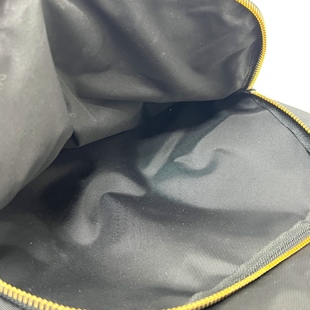 agnes b. FT03A-07 ロゴ カバン バックパック ゴールド金具 リュックサック ナイロン レディース ブラック