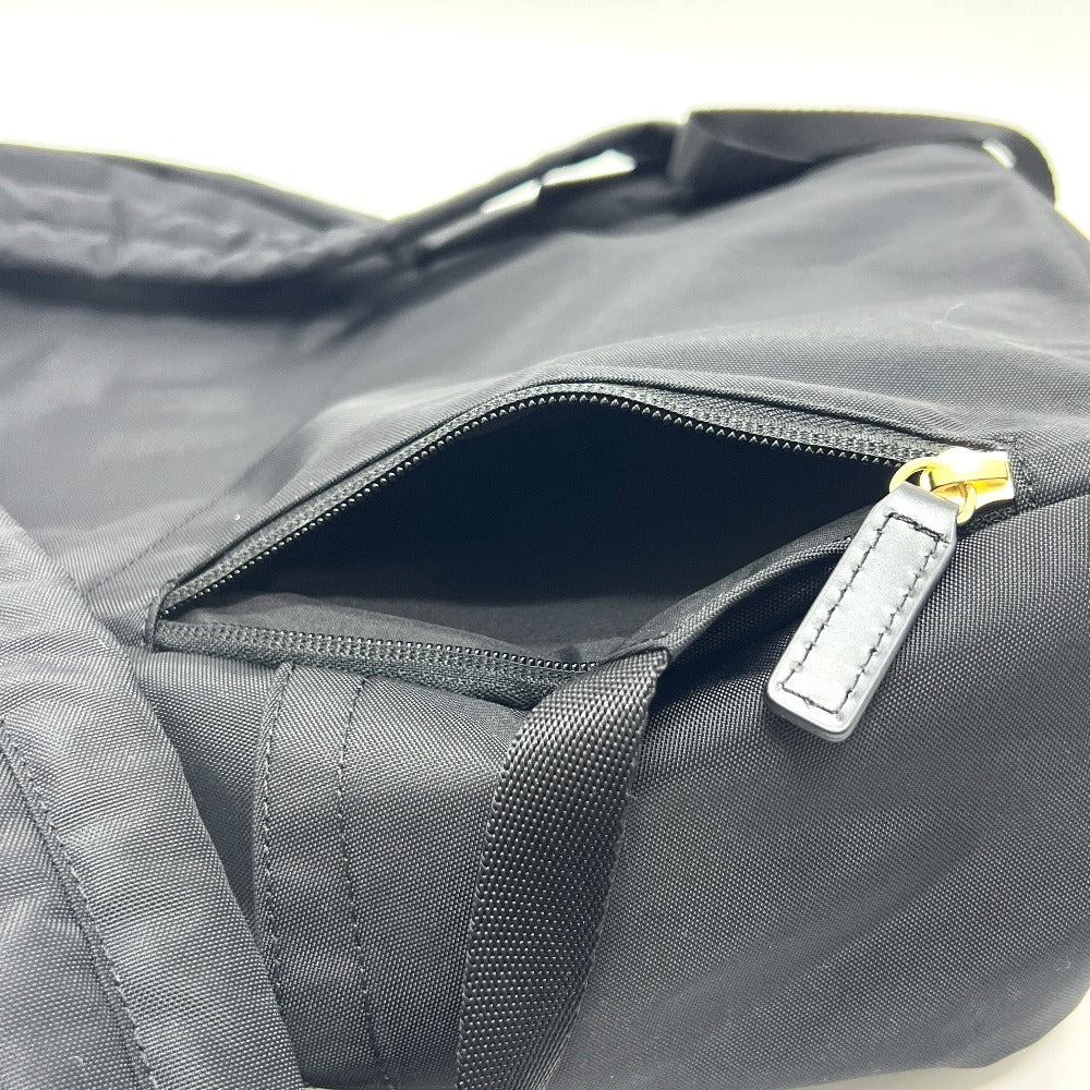 agnes b. FT03A-07 ロゴ カバン バックパック ゴールド金具 リュックサック ナイロン レディース ブラック