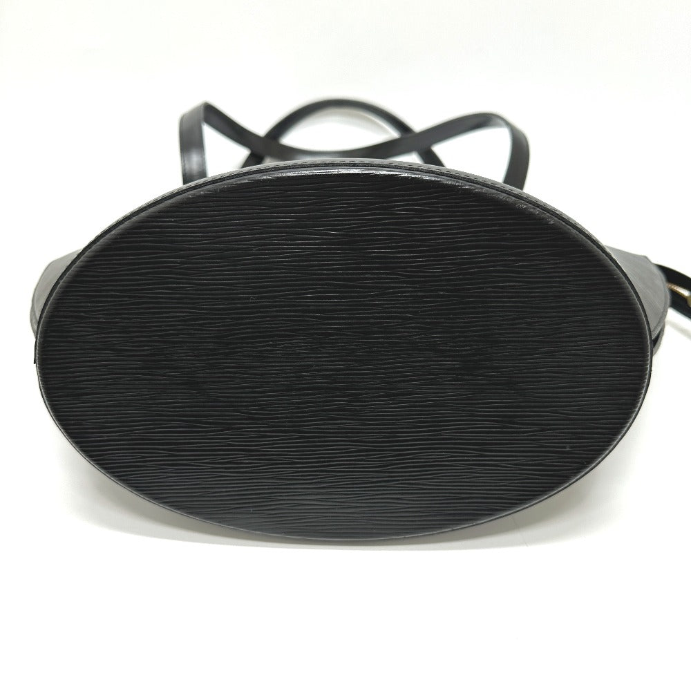 LOUIS VUITTON M52262 サンジャックショッピング カバン 肩掛け トートバッグ エピレザー レディース ノワール ブラック