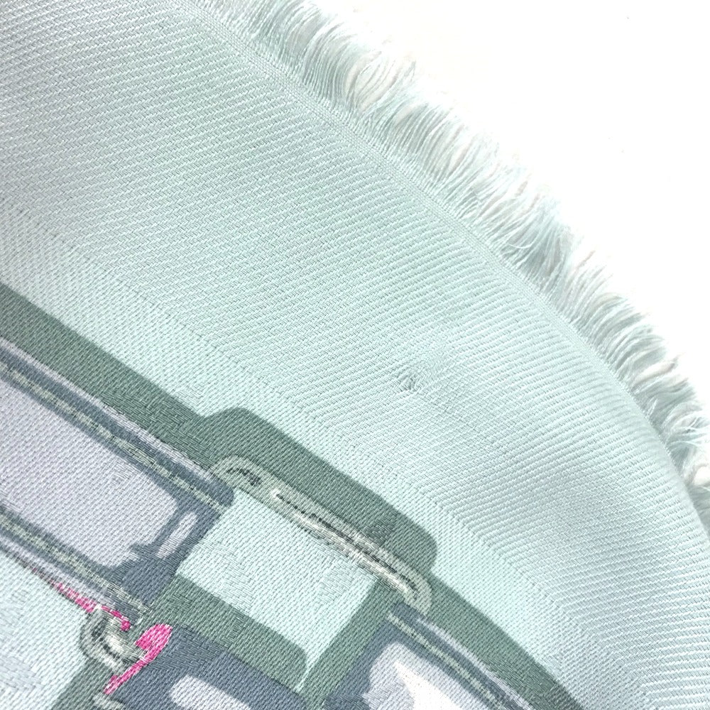 LOUIS VUITTON M70807 モノグラムコンフィデンシャル 小物 タグ有 ストール シルク レディース ブルー ライトブルー系