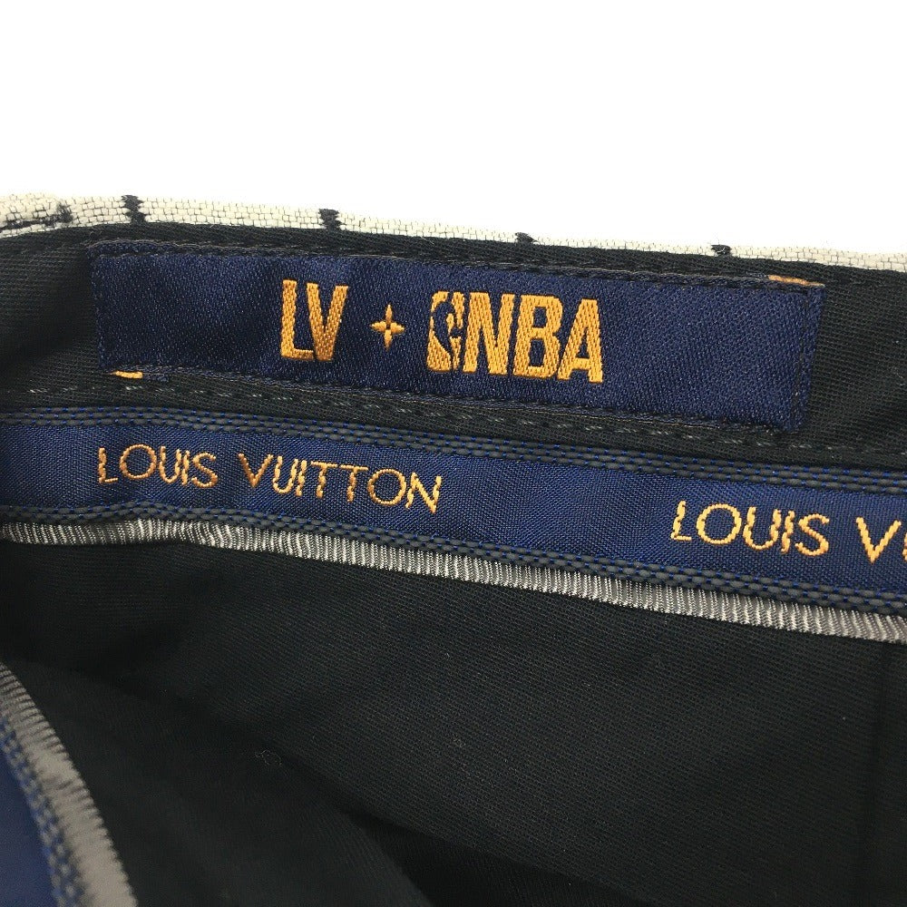 LOUIS VUITTON NBAコラボ センタープレスパンツ スラックス 2020 パンツ ウール メンズ グレー×ブラック