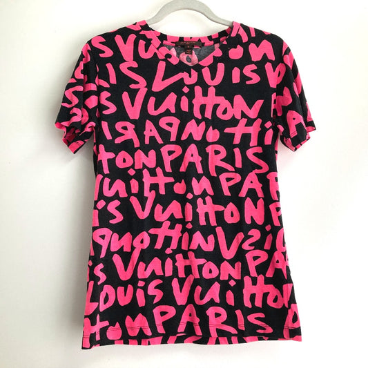 LOUIS VUITTON Graffiti Steven Splaus Short Sleeve Shirt Cotton Men