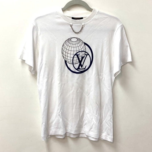 LOUIS VUITTON 1A9LPK フライト・モード LVグローブ チェーン 半袖Ｔシャツ コットン レディース