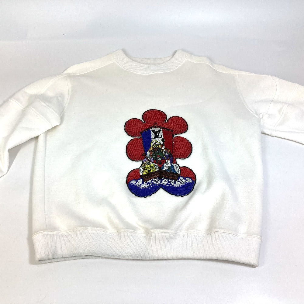 LOUIS VUITTON Sequined Jersey Pullover with Kansai Yamamoto Kabuki Design and Seven Lucky Gods Design, Cotton, White, Women's