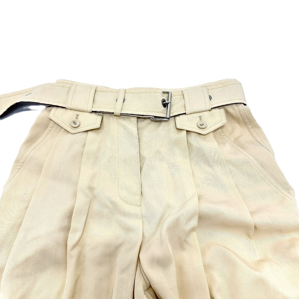 LOUIS VUITTON FKPX67 キュロット ベルト付き モノグラム チノパンツ コットン レディース ベージュ