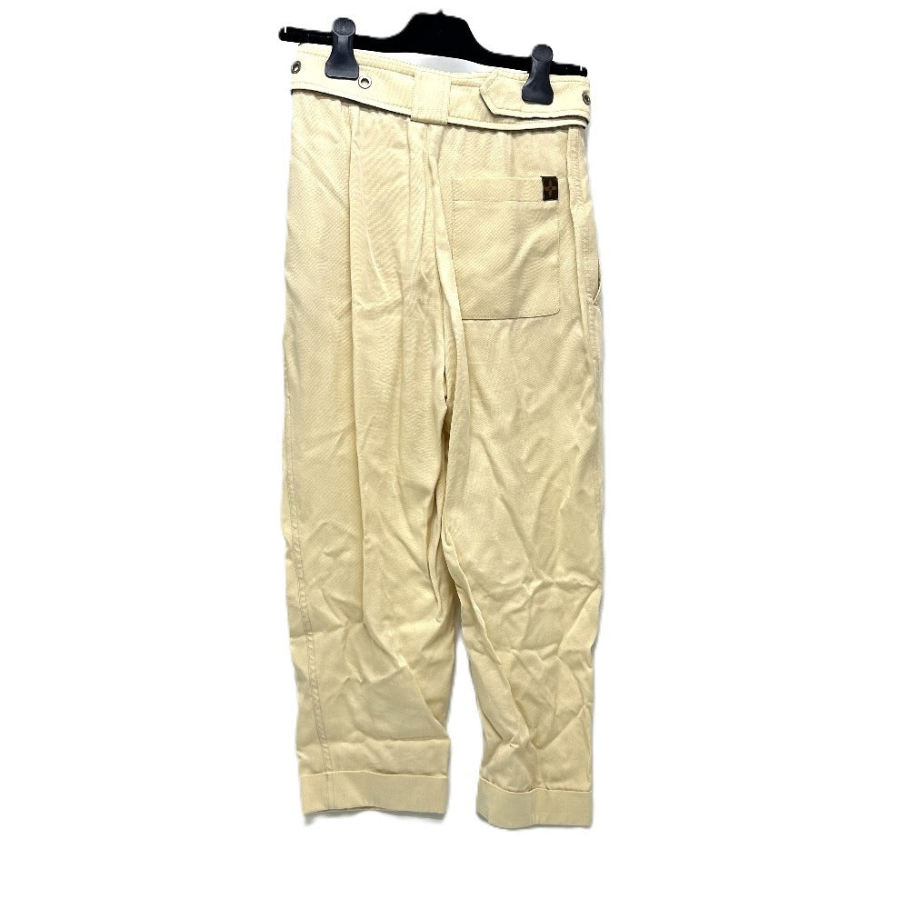 LOUIS VUITTON FKPX67 キュロット ベルト付き モノグラム チノパンツ コットン レディース ベージュ