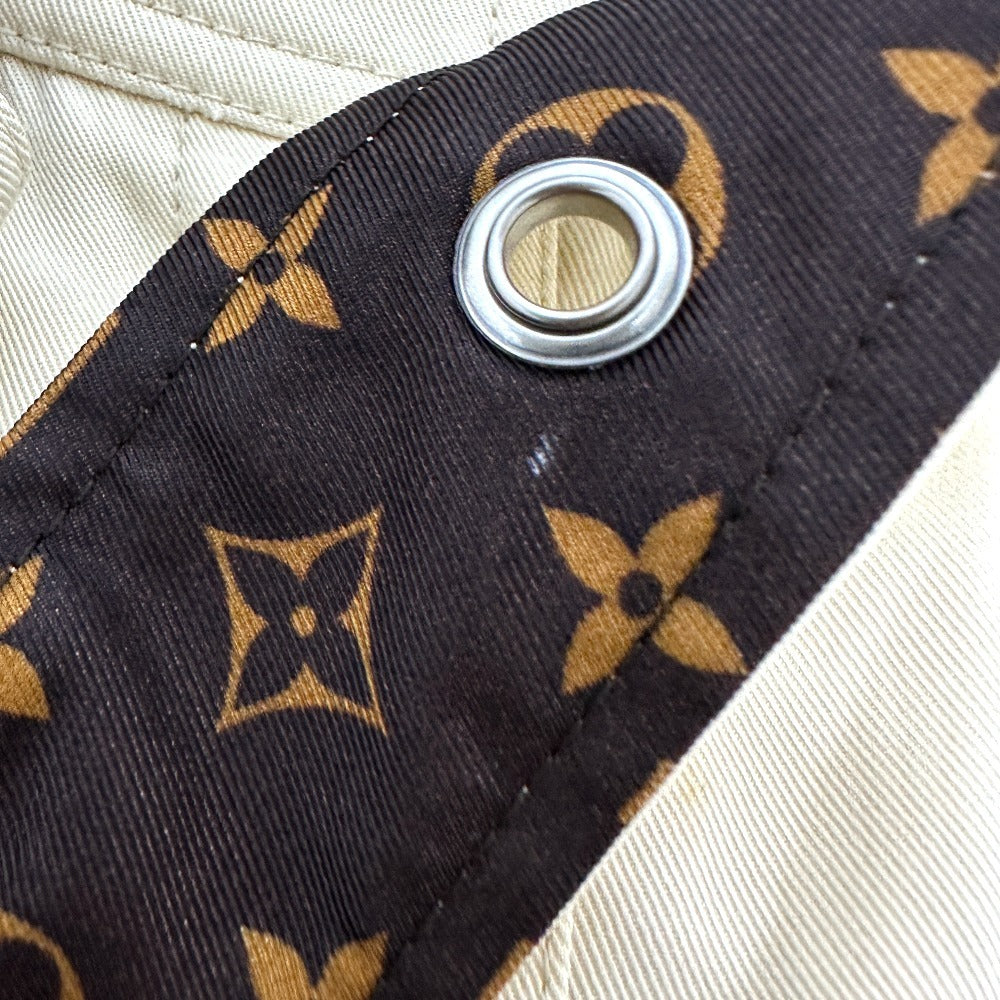 LOUIS VUITTON FKPX67 キュロット ベルト付き モノグラム チノパンツ コットン レディース ベージュ