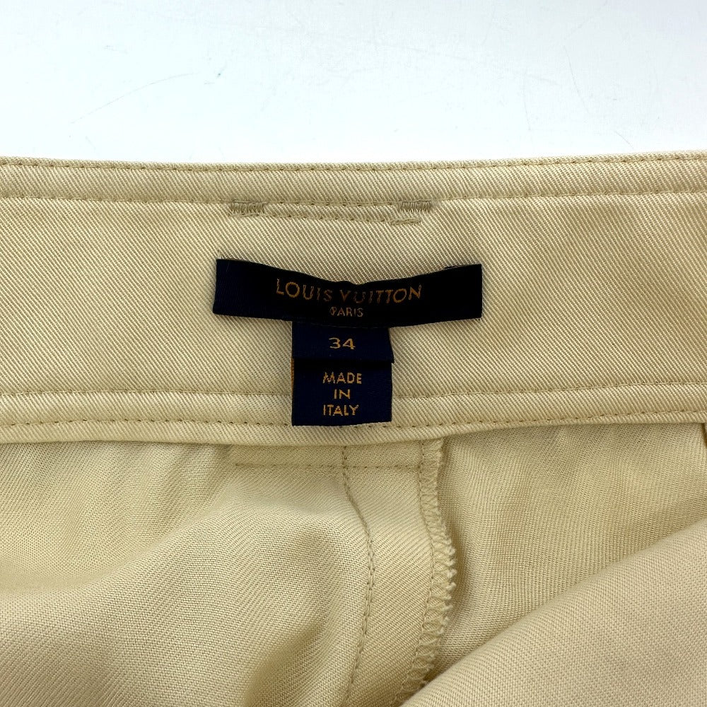 LOUIS VUITTON FKPX67 キュロット ベルト付き モノグラム チノパンツ コットン レディース ベージュ