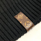LOUIS VUITTON FLKW83 Hooded Sleeveless Knit Wool Women's Black