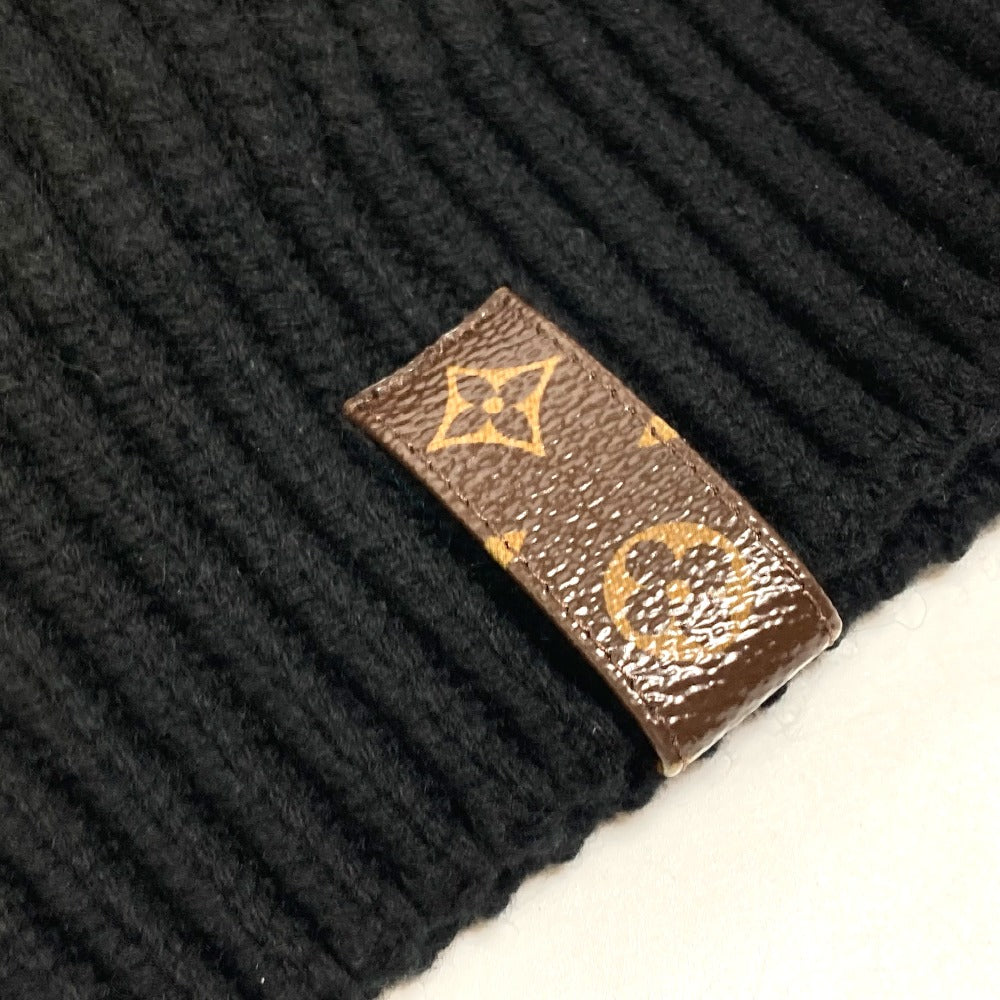 LOUIS VUITTON FLKW83 Hooded Sleeveless Knit Wool Women's Black