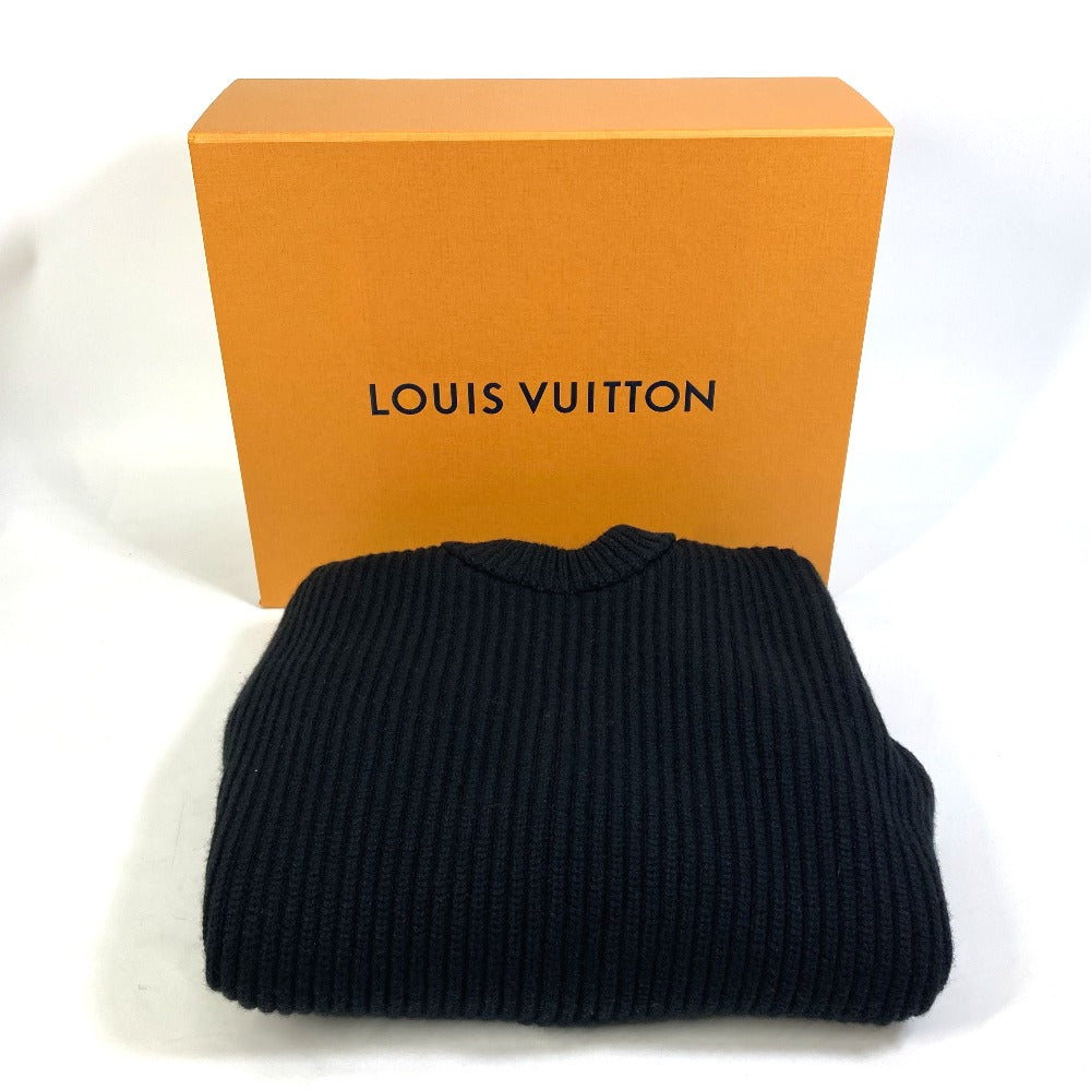 LOUIS VUITTON FLKW83 Hooded Sleeveless Knit Wool Women's Black