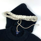 LOUIS VUITTON FLKW83 Hooded Sleeveless Knit Wool Women's Black