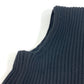 LOUIS VUITTON FLKW83 Hooded Sleeveless Knit Wool Women's Black