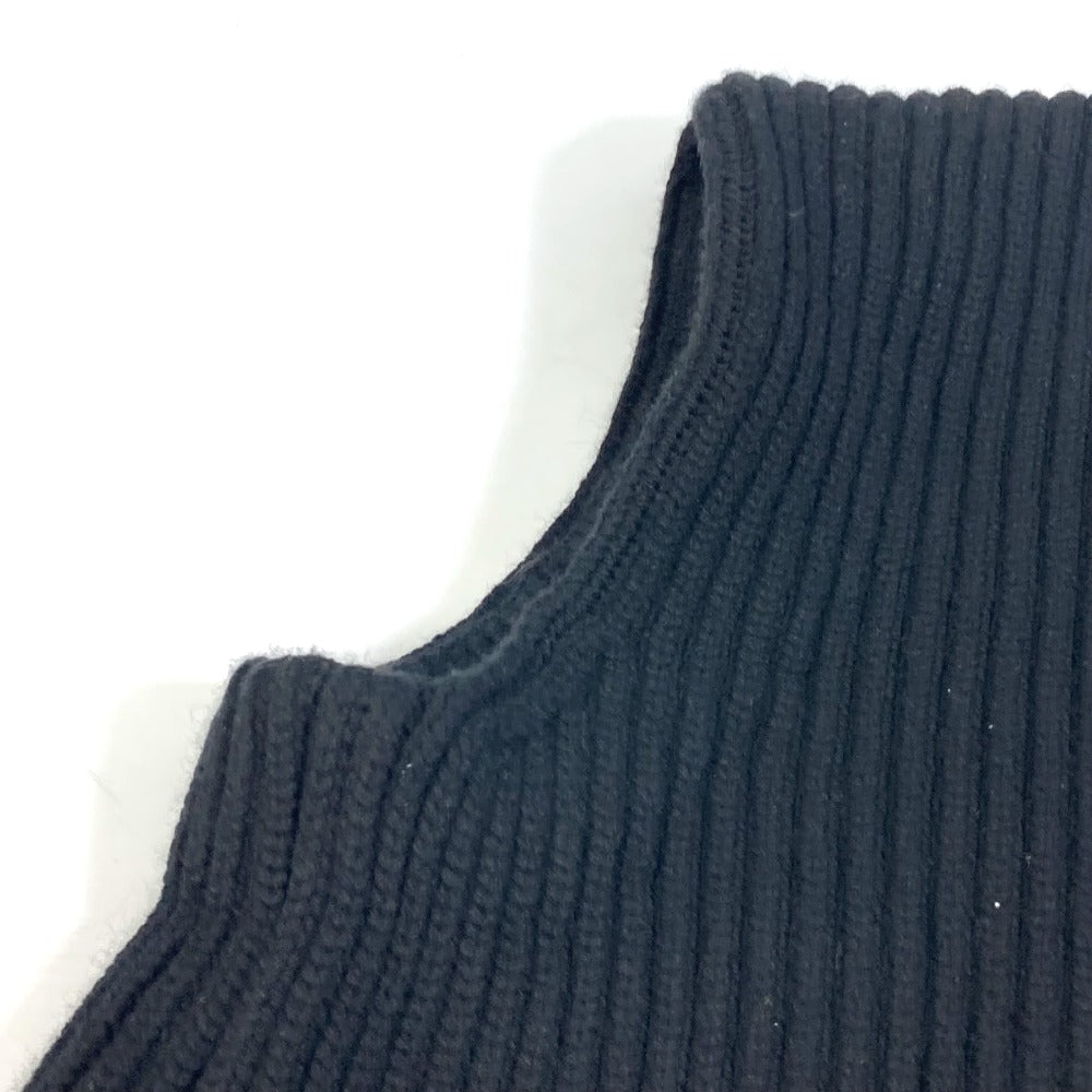 LOUIS VUITTON FLKW83 Hooded Sleeveless Knit Wool Women's Black
