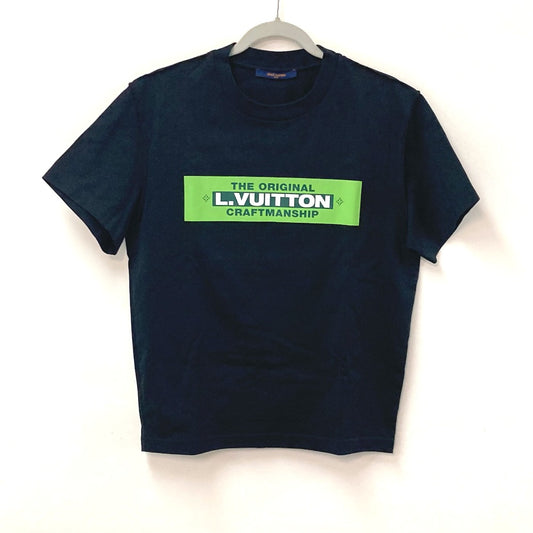 LOUIS VUITTON プリーテッド アパレル トップス RM221 半袖Ｔシャツ コットン メンズ ブラック