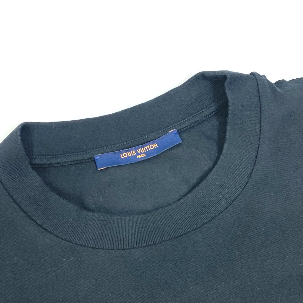 LOUIS VUITTON プリーテッド アパレル トップス RM221 半袖Ｔシャツ コットン メンズ ブラック