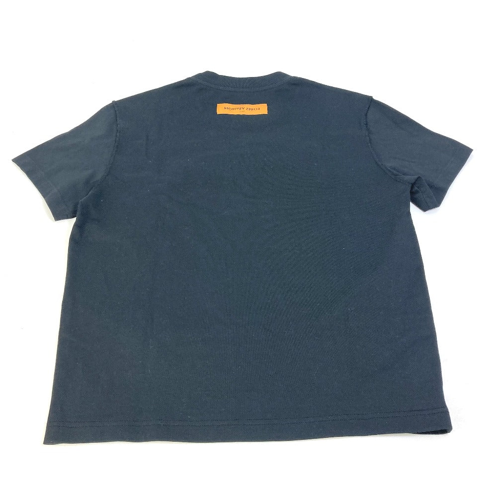 LOUIS VUITTON プリーテッド アパレル トップス RM221 半袖Ｔシャツ コットン メンズ ブラック