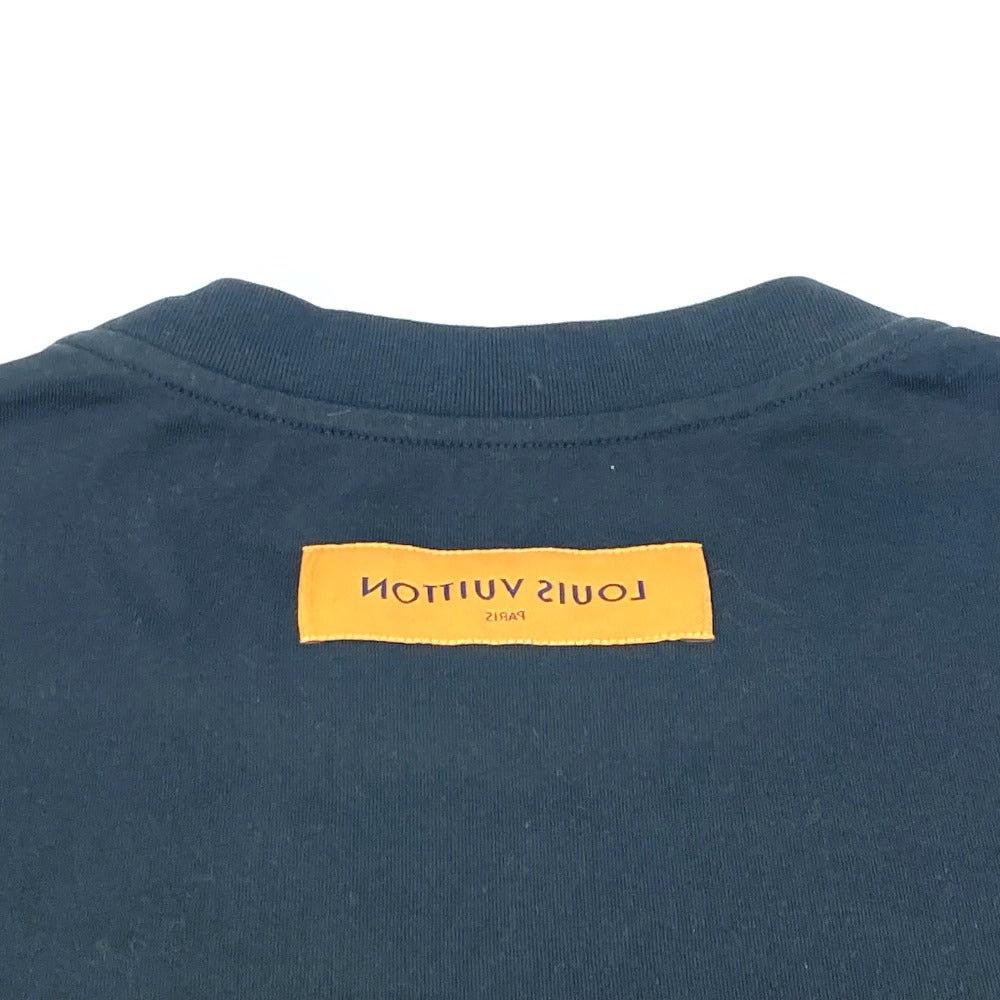 LOUIS VUITTON プリーテッド アパレル トップス RM221 半袖Ｔシャツ コットン メンズ ブラック