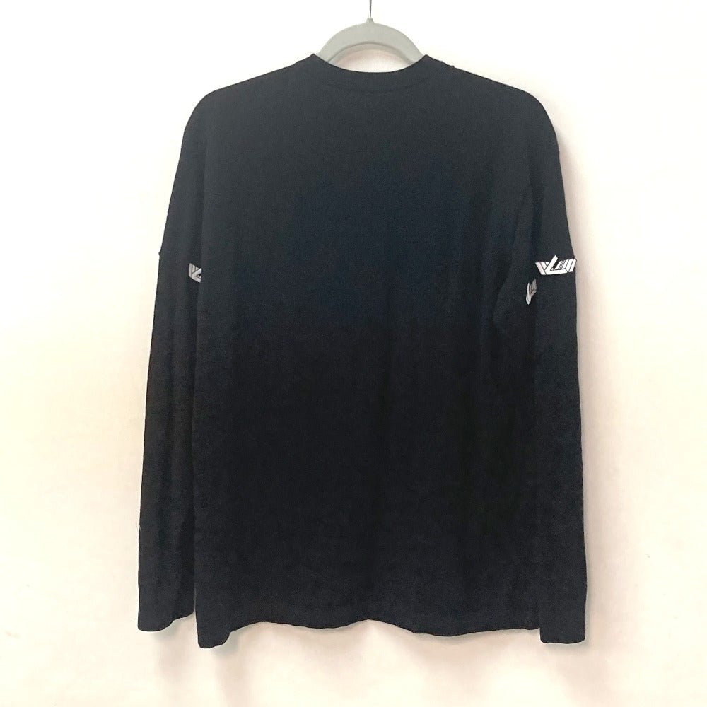 LOUIS VUITTON Apparel Logo Patch LV Vitesse Sweater Long Sleeve Top RW221 Knit Wool Women's Black