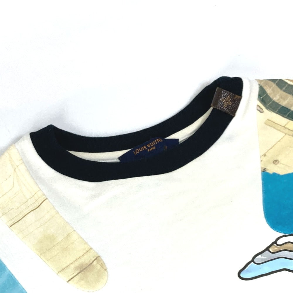 LOUIS VUITTON ロゴ アパレル トップス 丸首 半袖Ｔシャツ コットン レディース ホワイト - brandshop-reference
