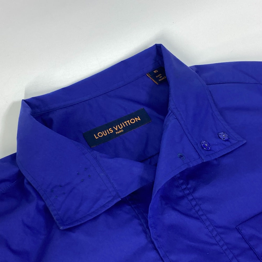 LOUIS VUITTON 22SS LVスプレッド ショートスリーブ 襟付き 半袖 ロゴ トップス アパレル RM222M 半袖シャツ コットン メンズ ブルー