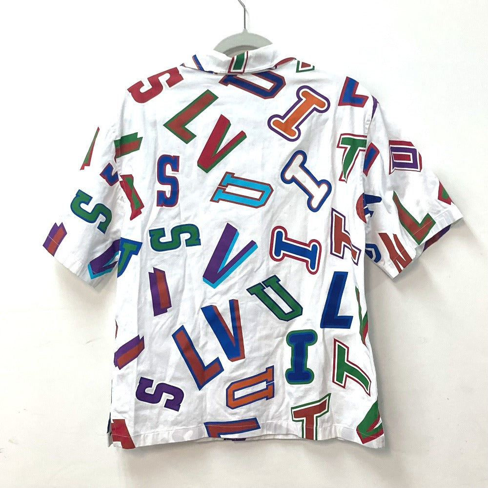 LOUIS VUITTON NBAコラボ NBAバスケットボールレターオーバーシャツ アパレル トップス 半袖 RM212 半袖シャツ コットン メンズ ホワイト