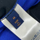 LOUIS VUITTON Virgil Abloh mesh logo zip-up top, short-sleeved cotton shirt, blue, for men
