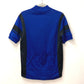 LOUIS VUITTON Virgil Abloh mesh logo zip-up top, short-sleeved cotton shirt, blue, for men