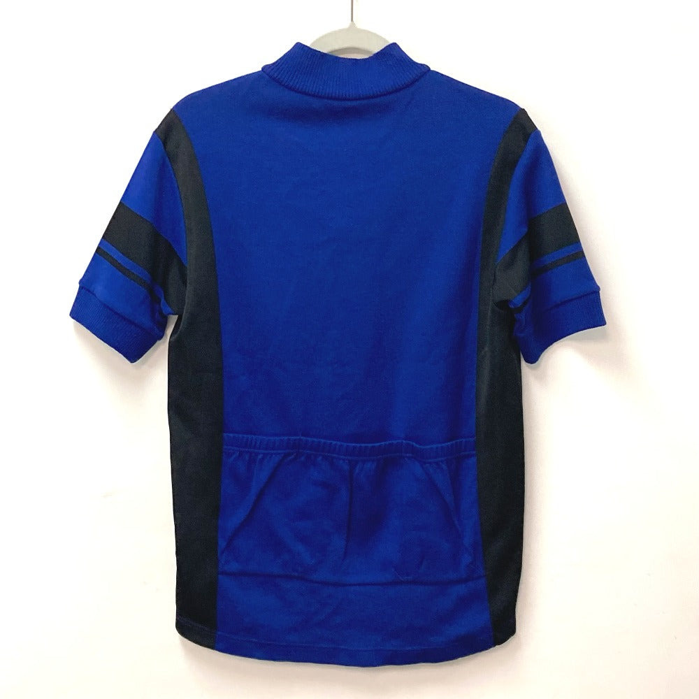 LOUIS VUITTON Virgil Abloh mesh logo zip-up top, short-sleeved cotton shirt, blue, for men