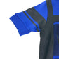 LOUIS VUITTON Virgil Abloh mesh logo zip-up top, short-sleeved cotton shirt, blue, for men
