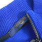 LOUIS VUITTON Virgil Abloh mesh logo zip-up top, short-sleeved cotton shirt, blue, for men