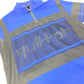 LOUIS VUITTON Virgil Abloh mesh logo zip-up top, short-sleeved cotton shirt, blue, for men