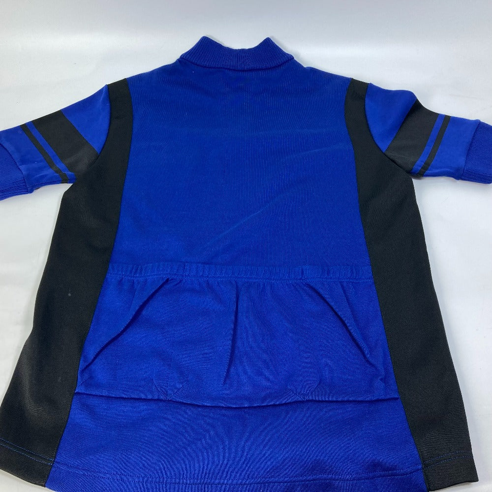 LOUIS VUITTON Virgil Abloh mesh logo zip-up top, short-sleeved cotton shirt, blue, for men