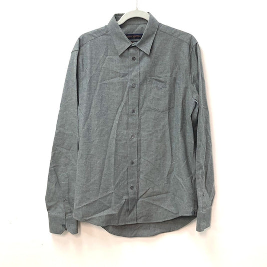 LOUIS VUITTON 襟付き フランネル シャツ　 トップス アパレル ボタン RM182M 長袖シャツ コットン メンズ グレー - brandshop-reference