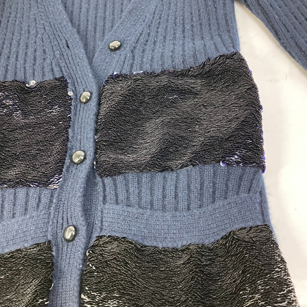 LOUIS VUITTON アパレル アウター スパンコール 長袖 ロングカーディガン ジャケット カーディガン カシミヤ レディース ネイビー - brandshop-reference