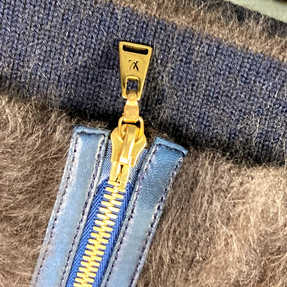 LOUIS VUITTON アウター アパレル ニット ファー ジップアップ ケープ ポンチョ ウール レディース ブラウン