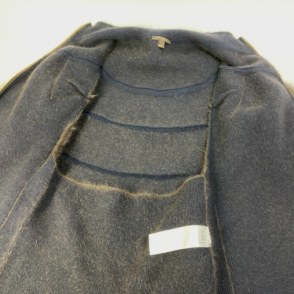 LOUIS VUITTON アウター アパレル ニット ファー ジップアップ ケープ ポンチョ ウール レディース ブラウン - brandshop-reference